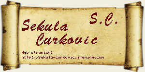 Sekula Ćurković vizit kartica